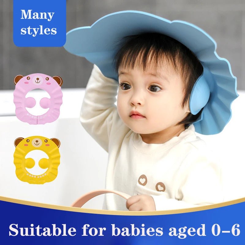 Tear - Free Baby Shower Cap – Safe Head & Ear Protector for Bathing - Buy One Get One 🔥 - BeeBeeBuys