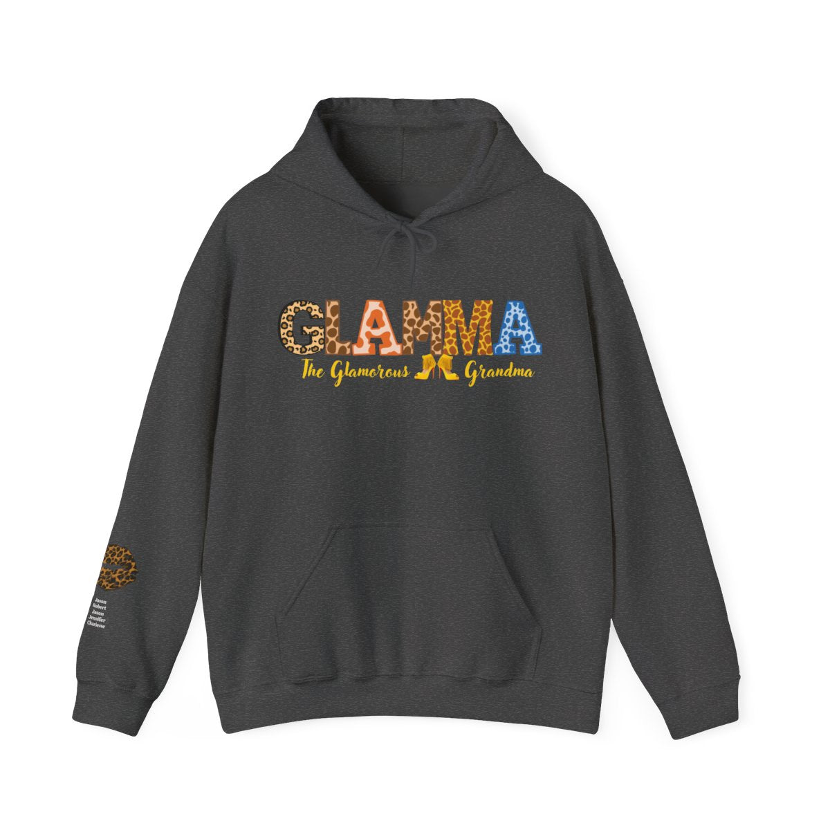 The Glamma - Glamorous Hoodie - Personalize with Grandkids names on sleeve!! - BeeBeeBuys