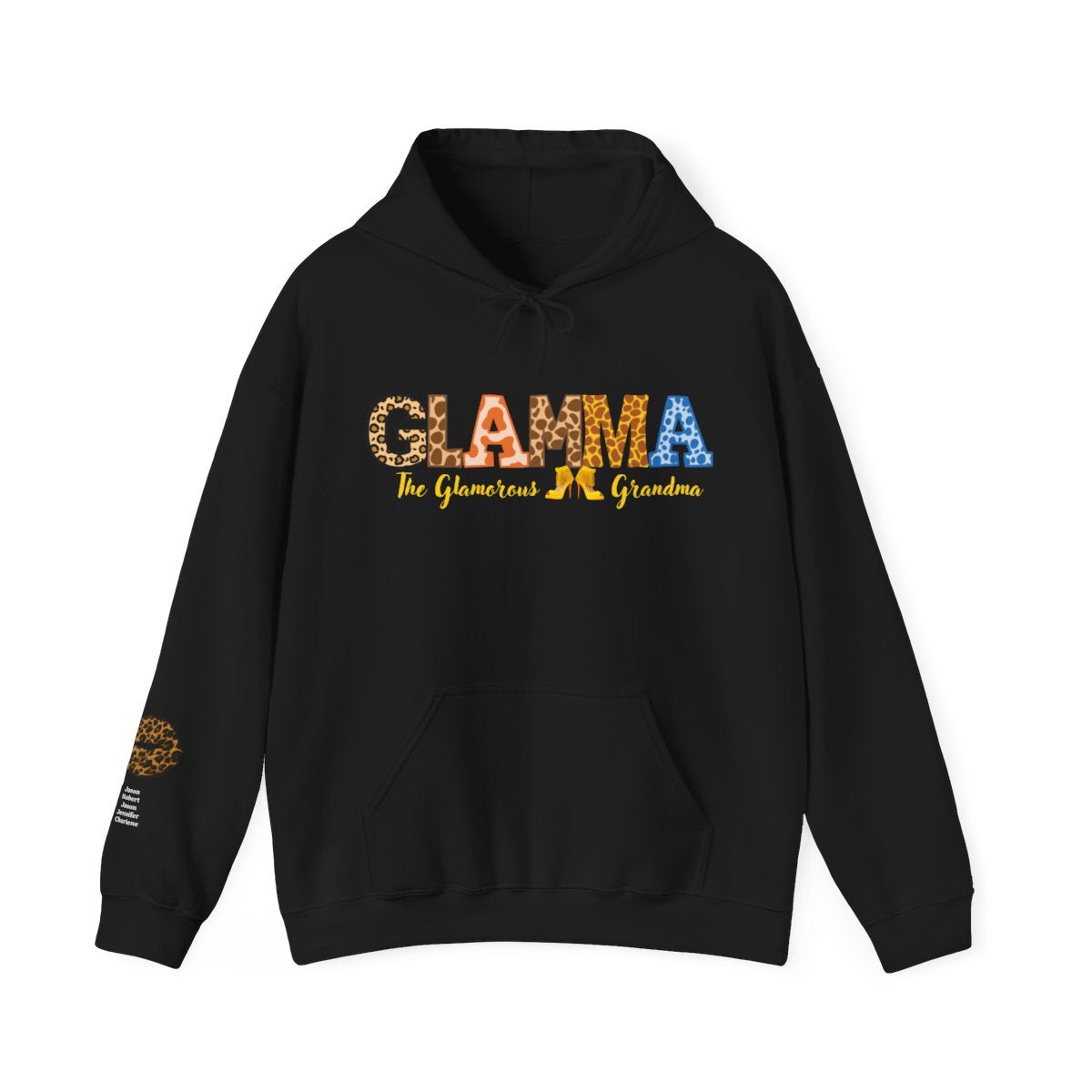 The Glamma - Glamorous Hoodie - Personalize with Grandkids names on sleeve!! - BeeBeeBuys