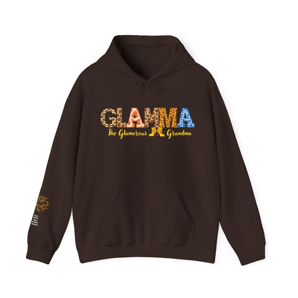 The Glamma - Glamorous Hoodie - Personalize with Grandkids names on sleeve!! - BeeBeeBuys