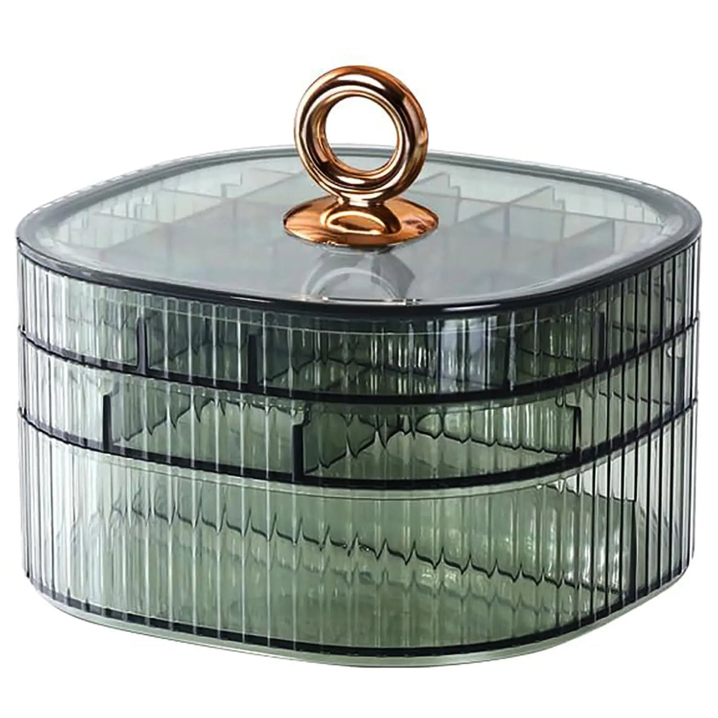 Transparent Jewelry Box 3 - Layer Stackable Case Jewelry Case For Home - BeeBeeBuys