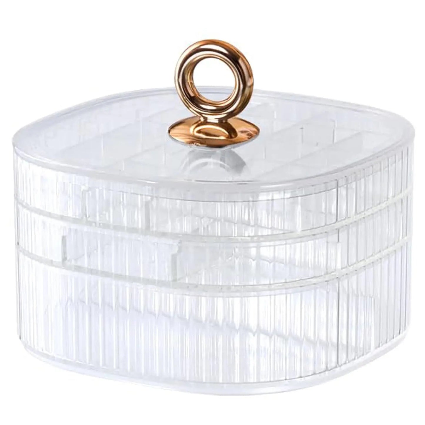 Transparent Jewelry Box 3 - Layer Stackable Case Jewelry Case For Home - BeeBeeBuys