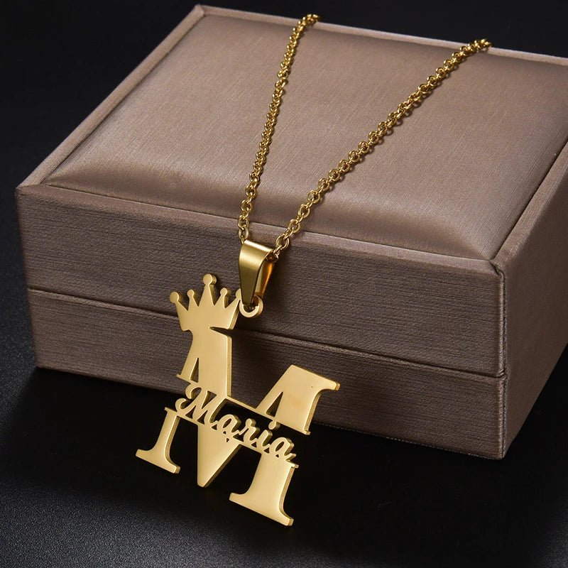 Treebud Customized Capital Letters Name Necklace - Buy One Get One Free 🔥 - BeeBeeBuys