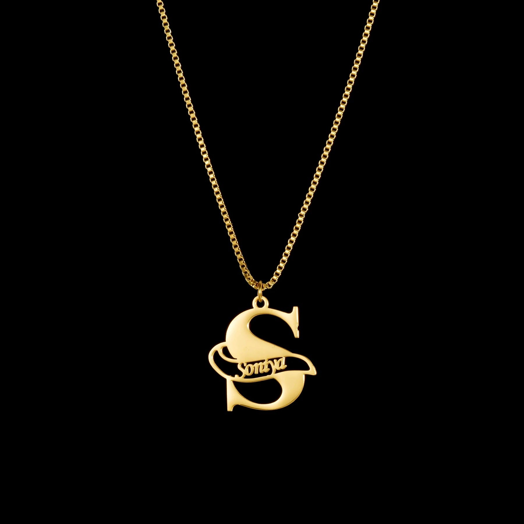 Treebud Customized Capital Letters Name Necklace - Buy One Get One Free 🔥 - BeeBeeBuys