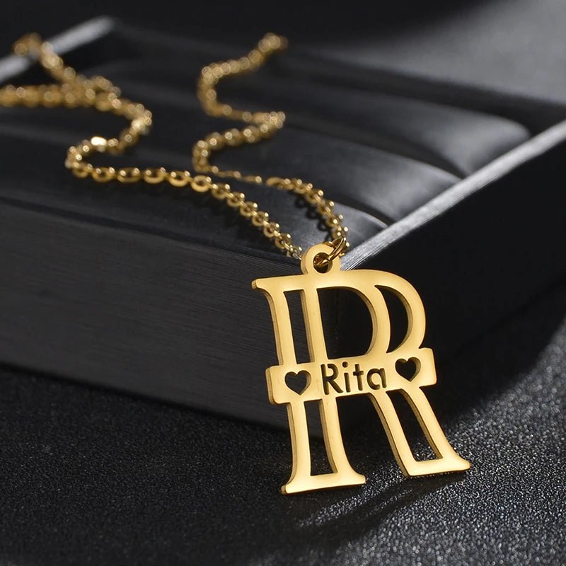 Treebud Customized Capital Letters Name Necklace - Buy One Get One Free 🔥 - BeeBeeBuys
