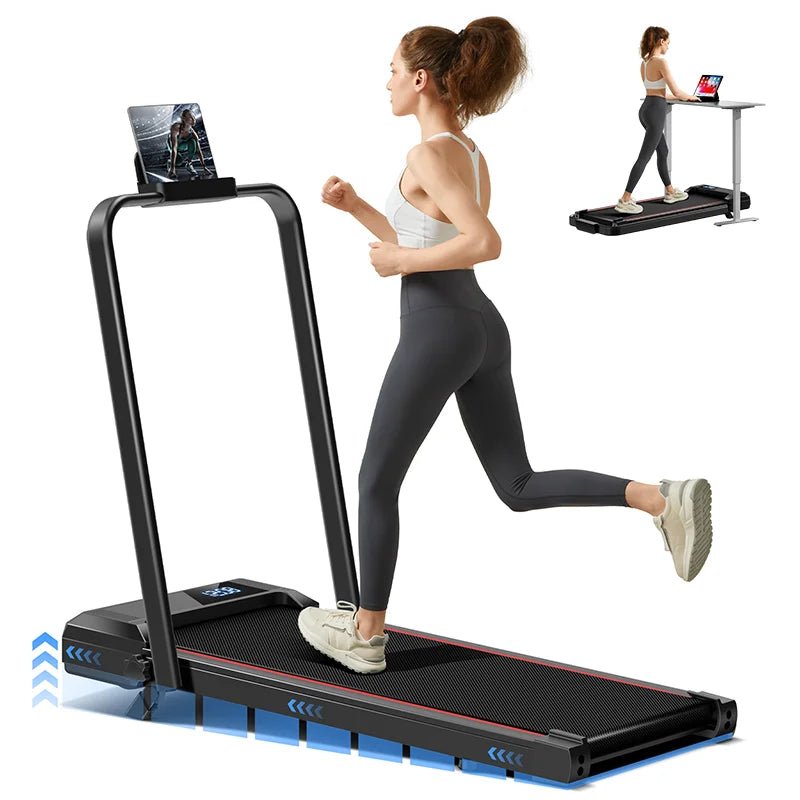 UMAY Walking Pad Treadmill: Incline, Under - Desk, Diamond Belt, Lightweight, Home/Office LED Display - BeeBeeBuys