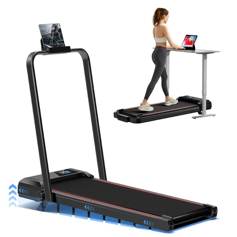 UMAY Walking Pad Treadmill: Incline, Under - Desk, Diamond Belt, Lightweight, Home/Office LED Display - BeeBeeBuys