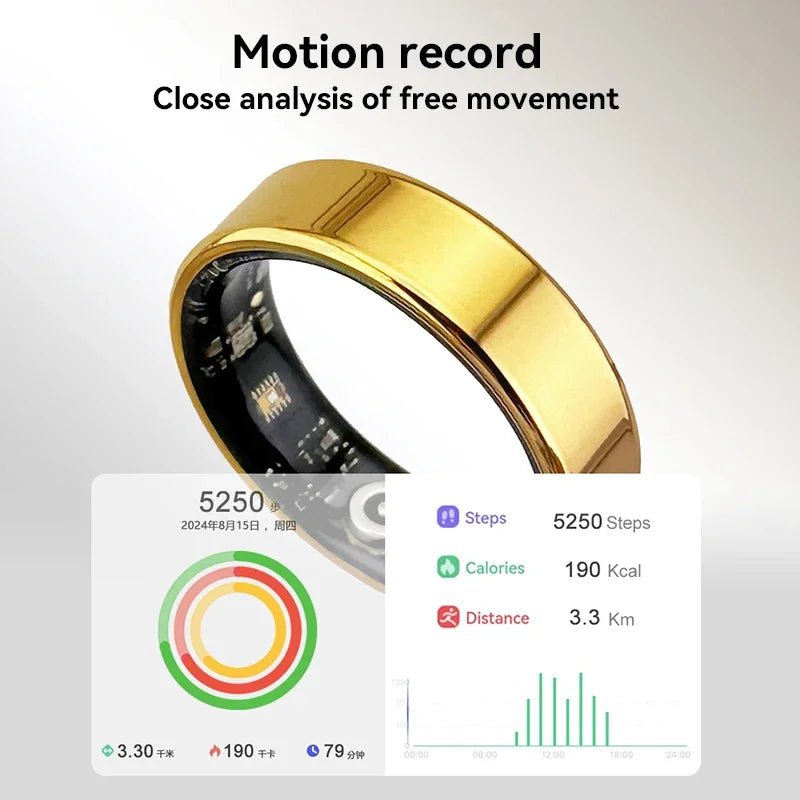 Unisex Smart Ring SR08 Bluetooth Health Sleep Heart Rate New 2025 - BeeBeeBuys