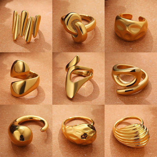 Vintage Stainless Steel Rings for Women Adjustable - Buy One Get Two Free 🔥 - BeeBeeBuys