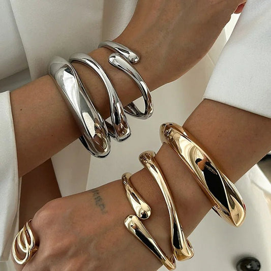 Vintage Wide Cuff Bangles Geometric Women Bracelets - Buy One Get One Free 🔥 - BeeBeeBuys