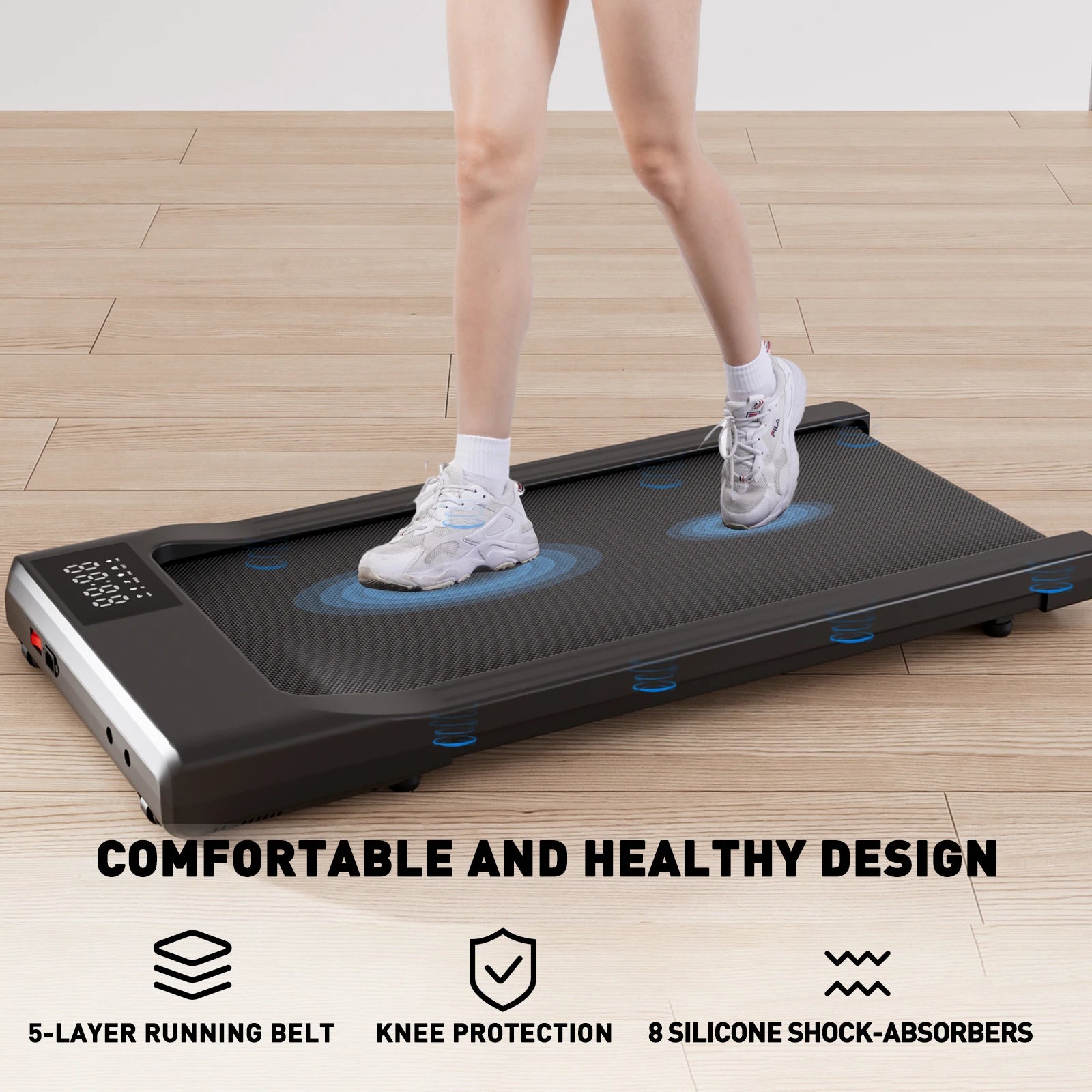 Walking Treadmill 2.5HP 1 - 6km/for Home Office Exercise Machine - BeeBeeBuys