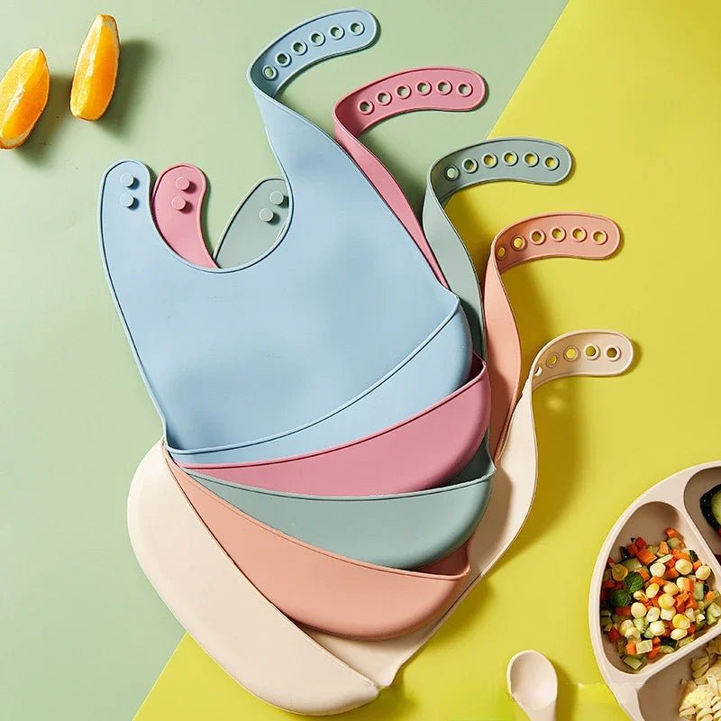 Waterproof Bibs Babies Soft oof Bibs Babies Soft Edible Silicone - BeeBeeBuys