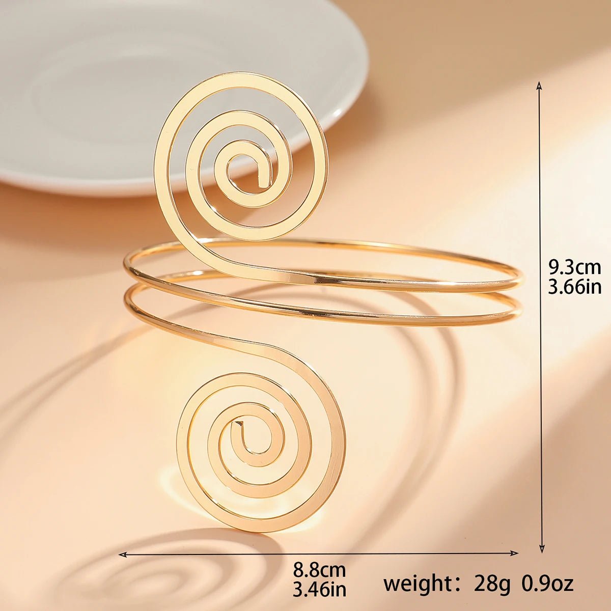 Women's European and American Fashion Gold Geometric Arm Chain Bracelet - BeeBeeBuys