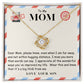 Mom - Even When I  am Far away - Son.  - Love Knot Necklace